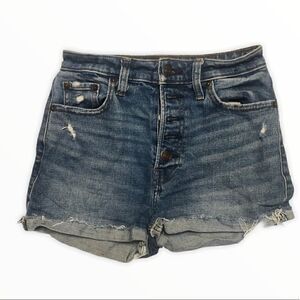 ABERCROMBIE & FITCH HIGH RISE DENIM SHORTS 00/24